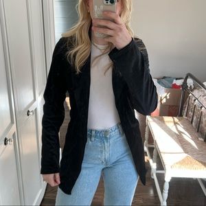 Black velvet blazer long tall sally